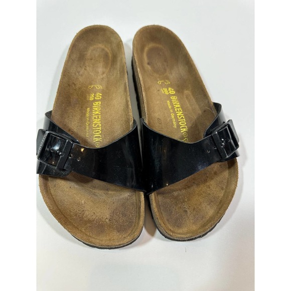 Birkenstock Madrid Unisex Sandals Slides Black Strap Buckle Women's Size 9 M7 L9 - Picture 4 of 13